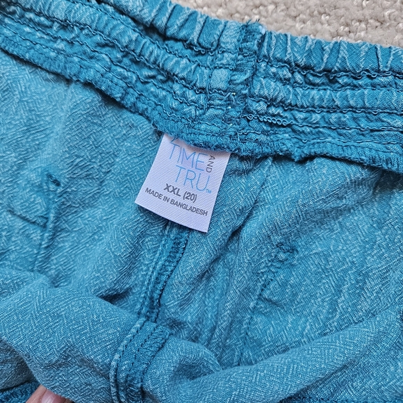 Turquoise Drawstring Shorts - Picture 3 of 3